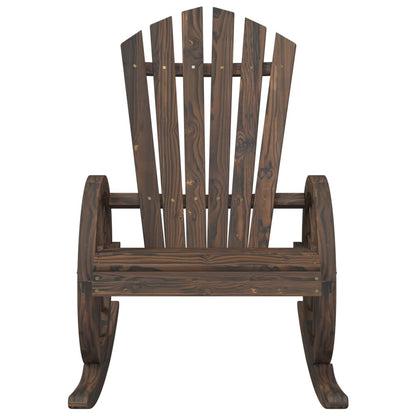 Garden Lounge Set Burnt Look Solid fir wood with a burnt finish