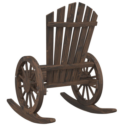Garden Lounge Set Burnt Look Solid fir wood with a burnt finish