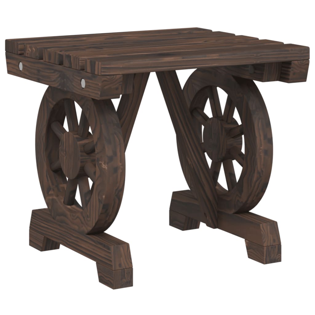 Garden Lounge Set Burnt Look Solid fir wood with a burnt finish