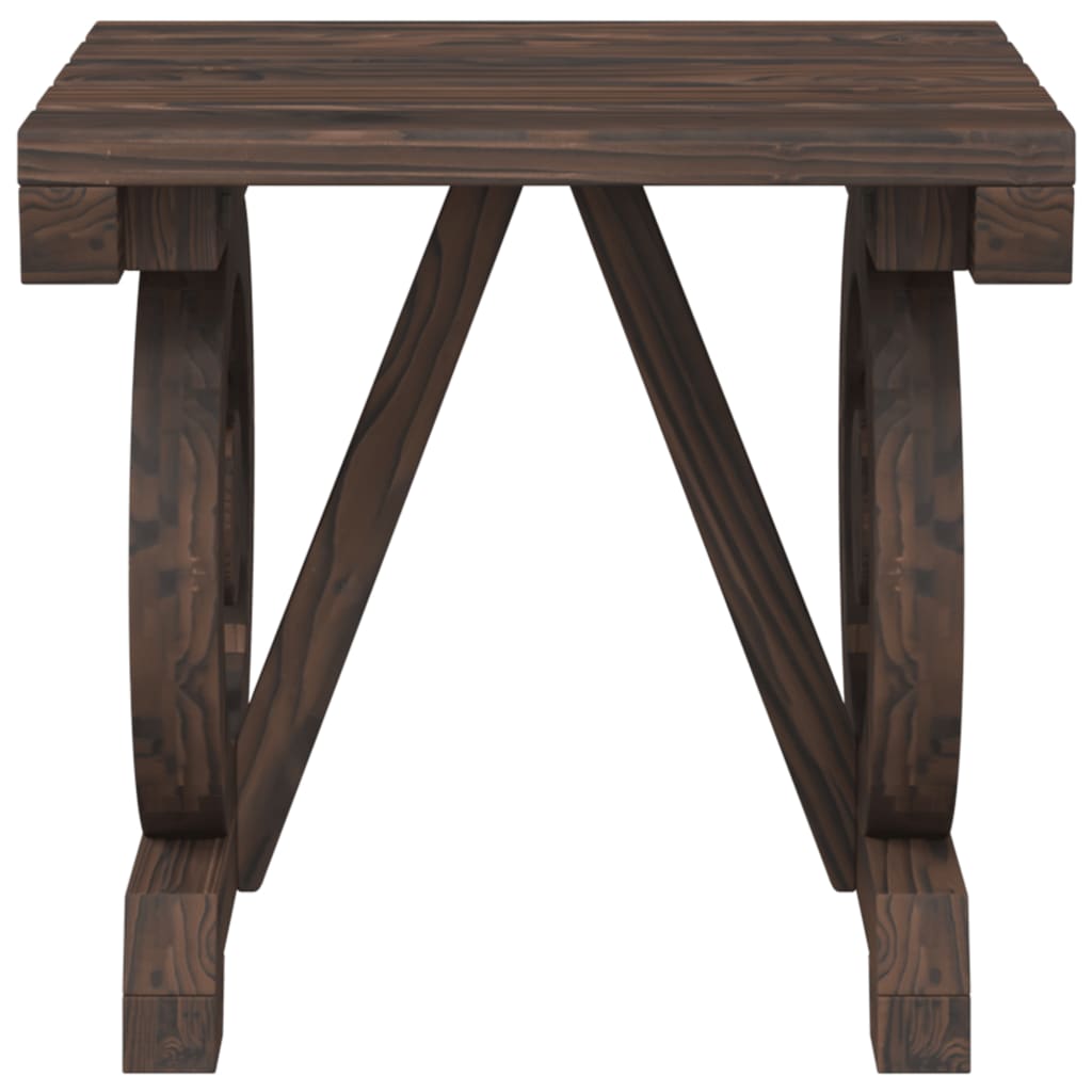 Garden Lounge Set Burnt Look Solid fir wood with a burnt finish