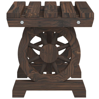 Garden Lounge Set Burnt Look Solid fir wood with a burnt finish
