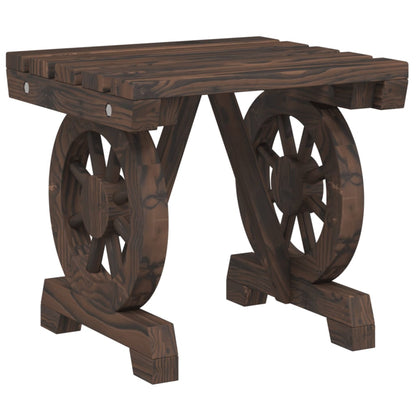 Garden Lounge Set Burnt Look Solid fir wood with a burnt finish