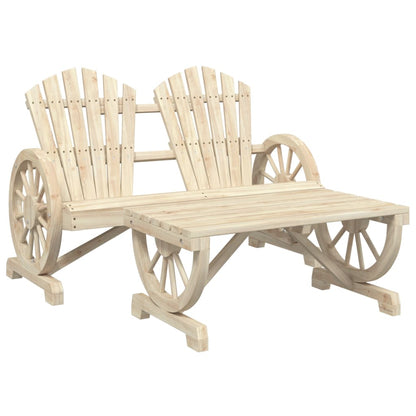 Garden Lounge Set Natural Wood Solid fir wood Large Ergonomic