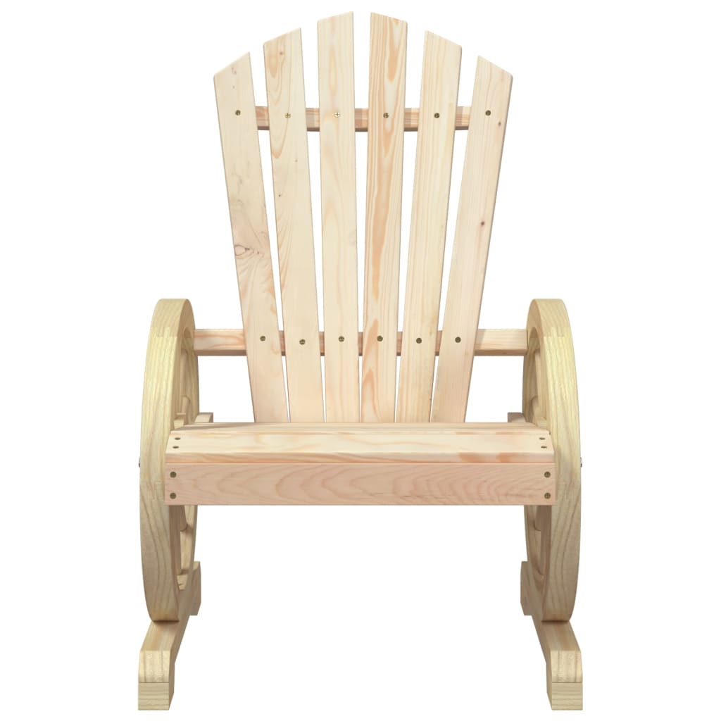 Garden Lounge Set Natural Wood Solid fir wood Large Ergonomic