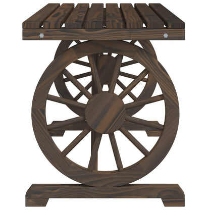 Garden Dining Set Burnt Wood Solid fir wood with a burnt look