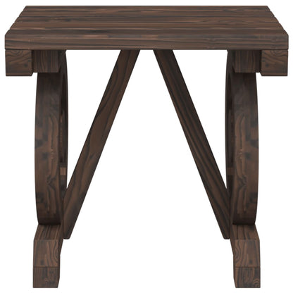Garden Dining Set Burnt Wood Solid fir wood with a burnt look