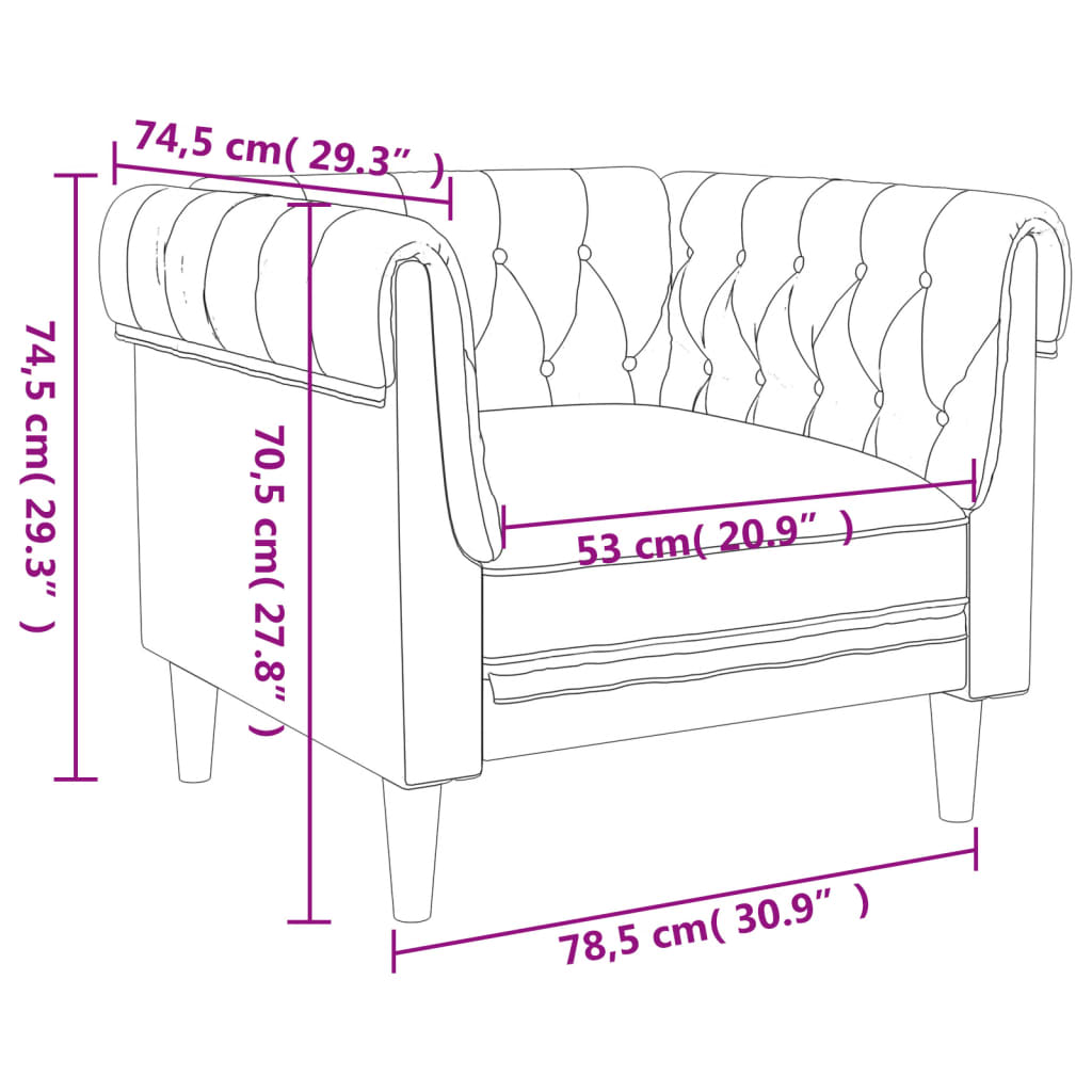 Sofa Set Brown Polyester 3-seater Sofa Set Rectangular Modern