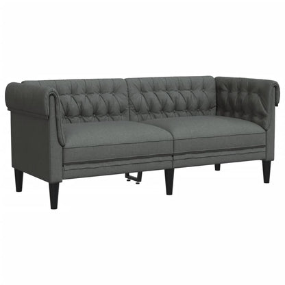Sofa Set Dark grey 100% polyester, plywood, solid wood