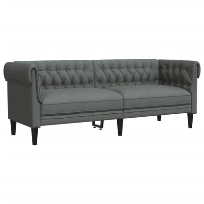 Sofa Set Dark grey 100% polyester, plywood, solid wood