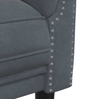 Sofa Set Dark grey Velvet (100% polyester), plywood, solid wood