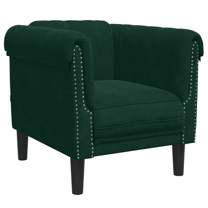 Sofa Set Dark Green Velvet, plywood, solid wood 3-piece settee