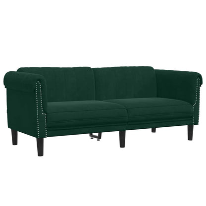 Sofa Set Dark Green Velvet, plywood, solid wood 3-piece settee