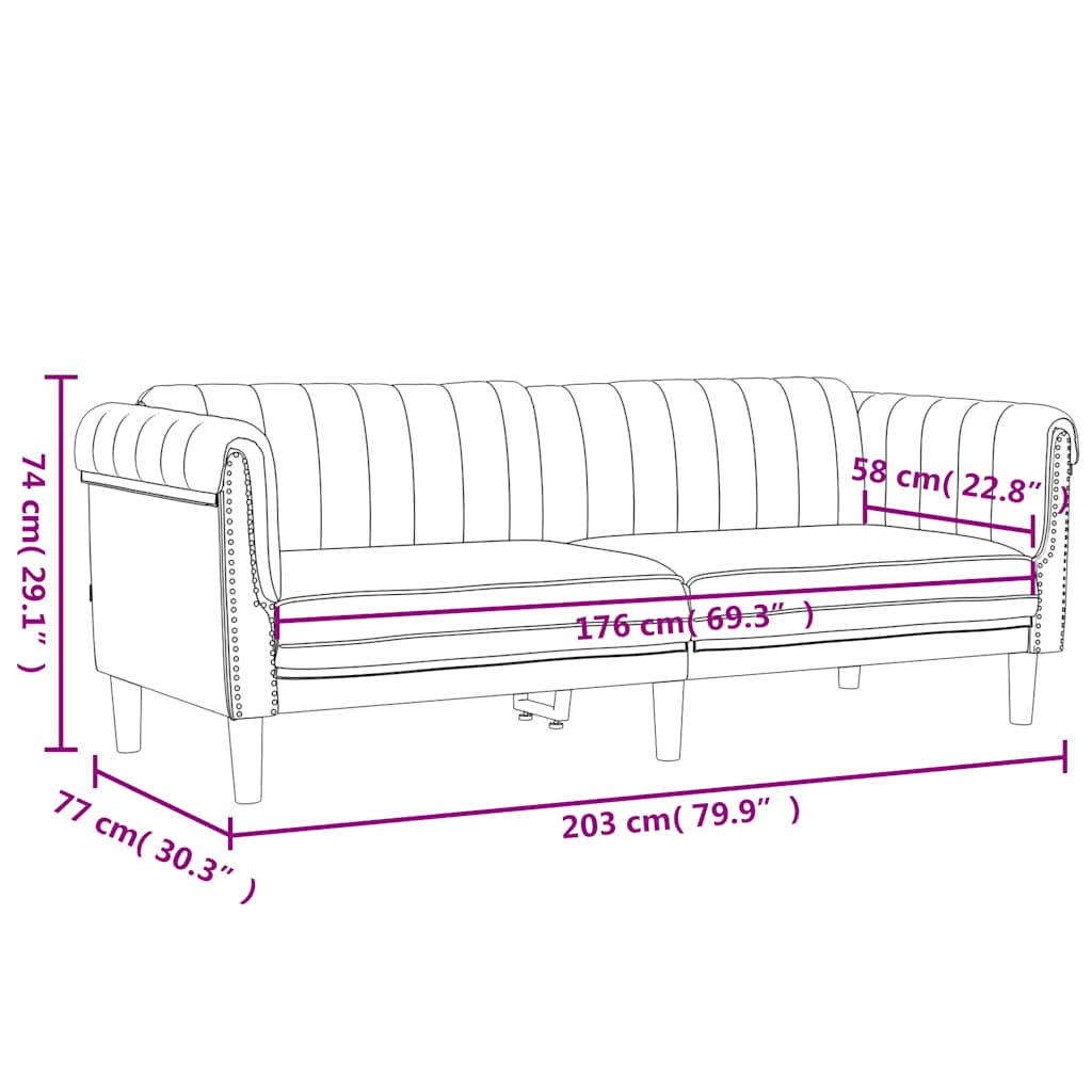Sofa Set Dark Green Velvet, plywood, solid wood 3-piece settee