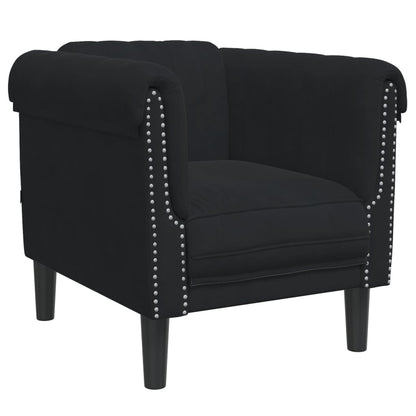 Sofa Set Black Velvet (100% polyester), plywood, solid wood, foam