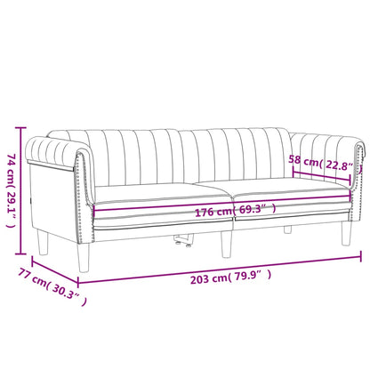 Sofa Set Black Velvet (100% polyester), plywood, solid wood, foam
