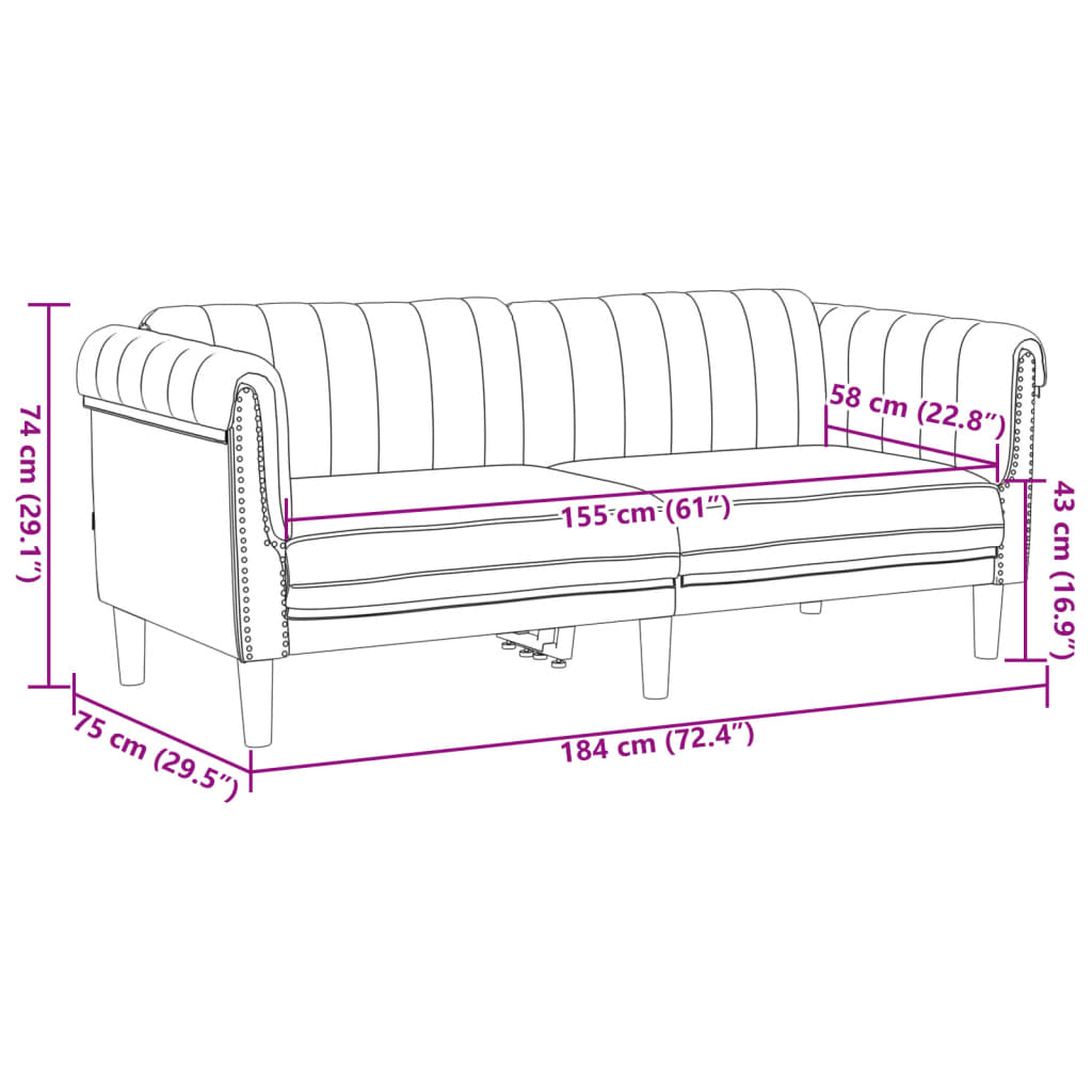 Sofa Set Brown Velvet, Plywood, Solid Wood Medium
