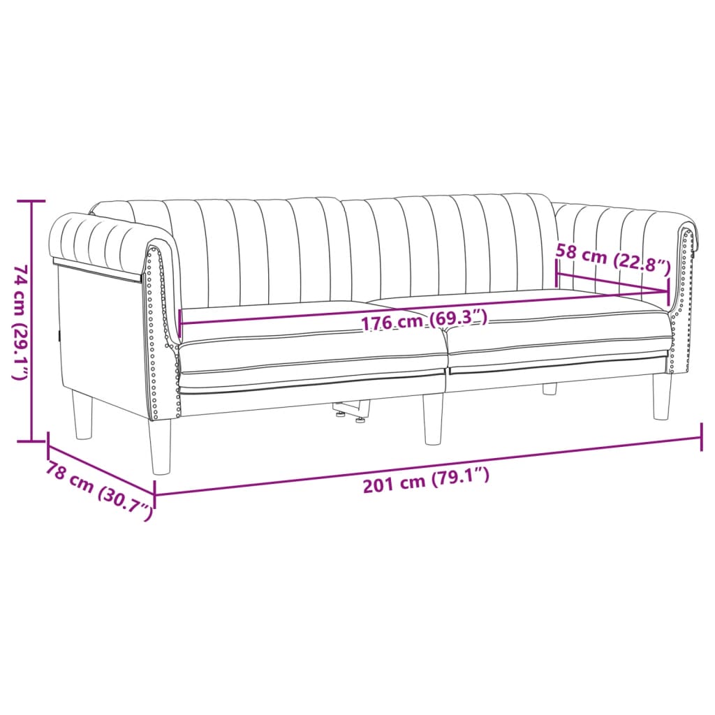 Sofa Set Brown Velvet, Plywood, Solid Wood Medium