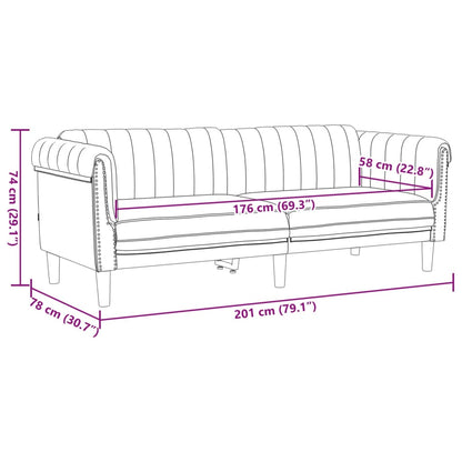 Sofa Set Brown Velvet, Plywood, Solid Wood Medium