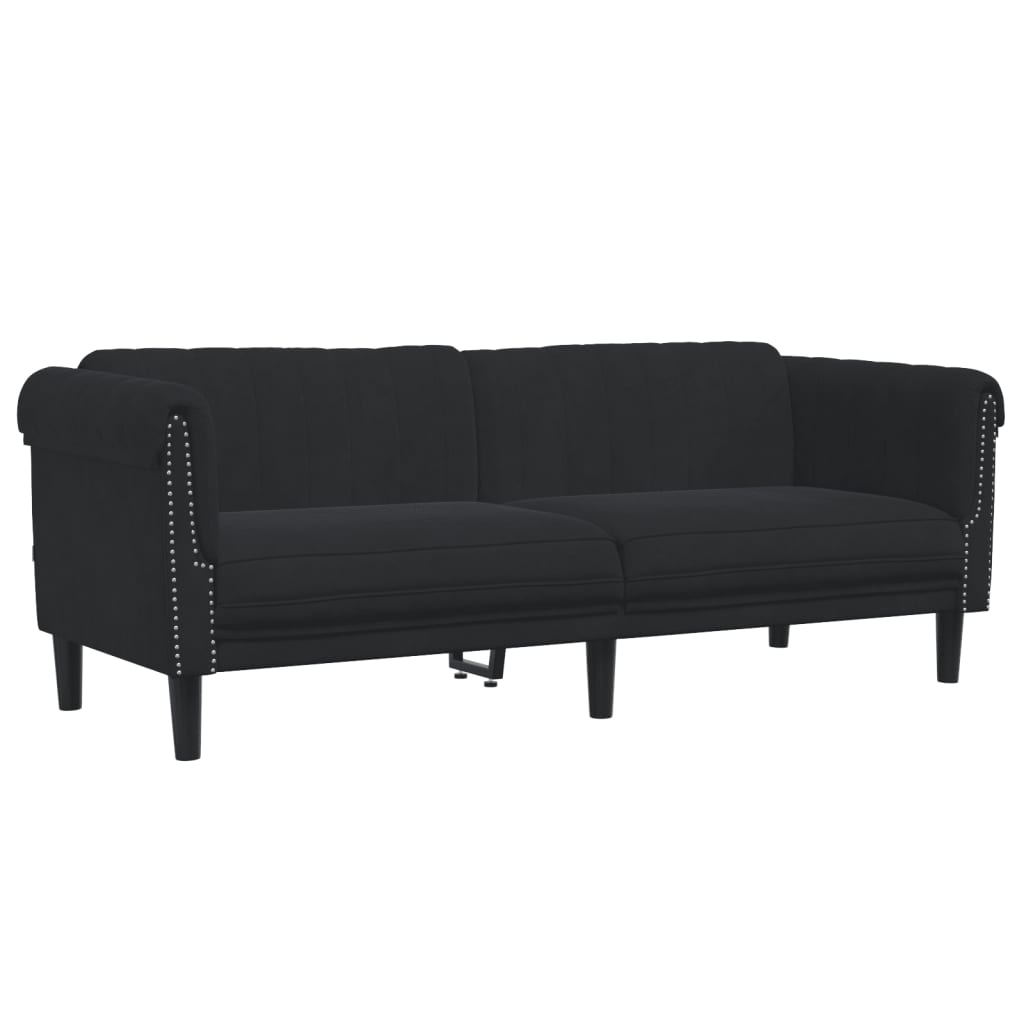 Sofa Set Black Velvet, plywood, solid wood Large Durable