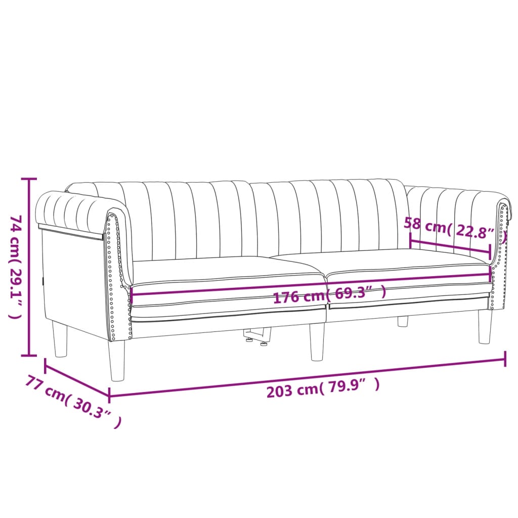 Sofa Set Black Velvet, plywood, solid wood Large Durable