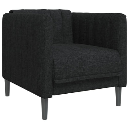 Sofa Set Black Polyester, Plywood, Solid Wood Durable Sofa Set