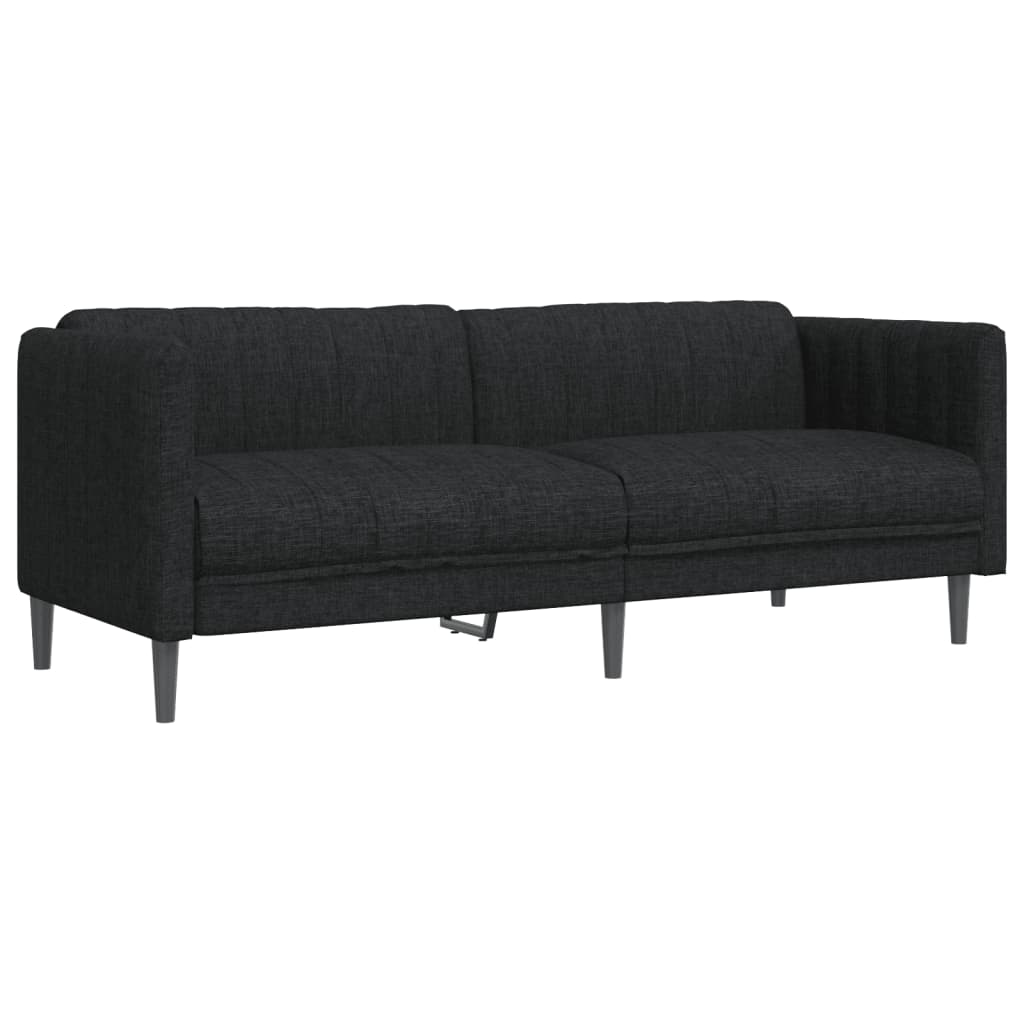 Sofa Set Black Polyester, Plywood, Solid Wood Durable Sofa Set
