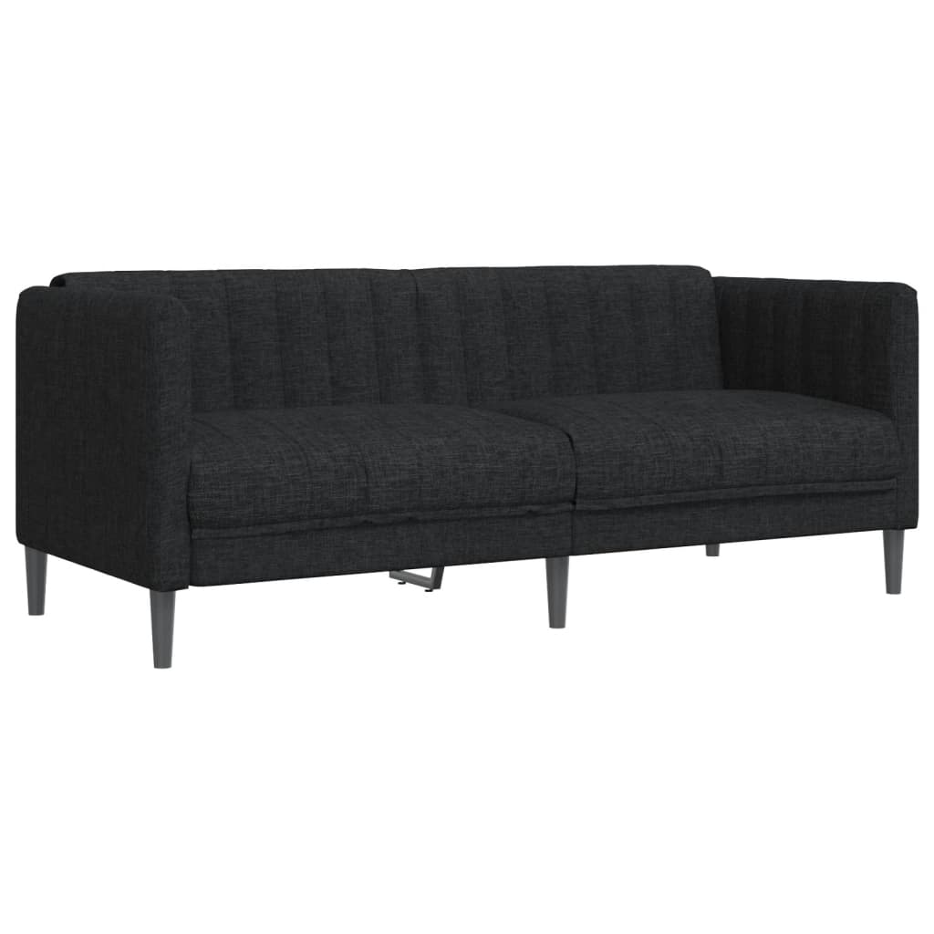 Sofa Set Black Polyester, Plywood, Solid Wood Durable Sofa Set