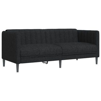 Sofa Set Black Polyester, Plywood, Solid Wood Durable Sofa Set