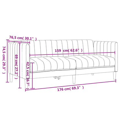 Sofa Set Black Polyester, Plywood, Solid Wood Durable Sofa Set