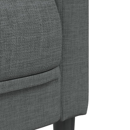Sofa Set Dark Grey 100% Polyester, Plywood, Solid Wood Medium