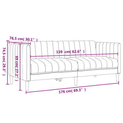 Sofa Set Dark Grey 100% Polyester, Plywood, Solid Wood Medium