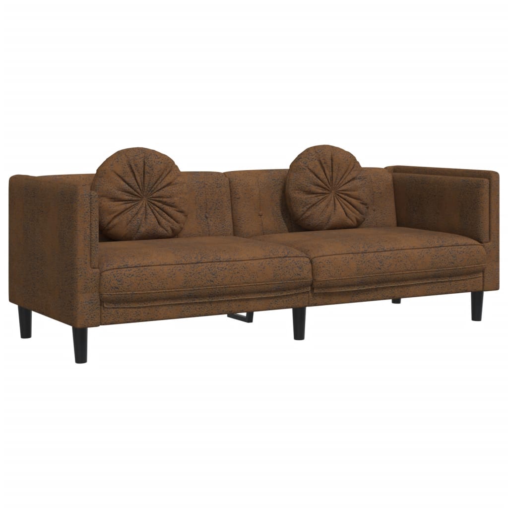Sofa Set Brown Velvet Sofa Set Rectangular Modern Seats Many