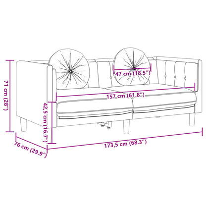 Sofa Set Brown Velvet Sofa Set Rectangular Modern Seats Many