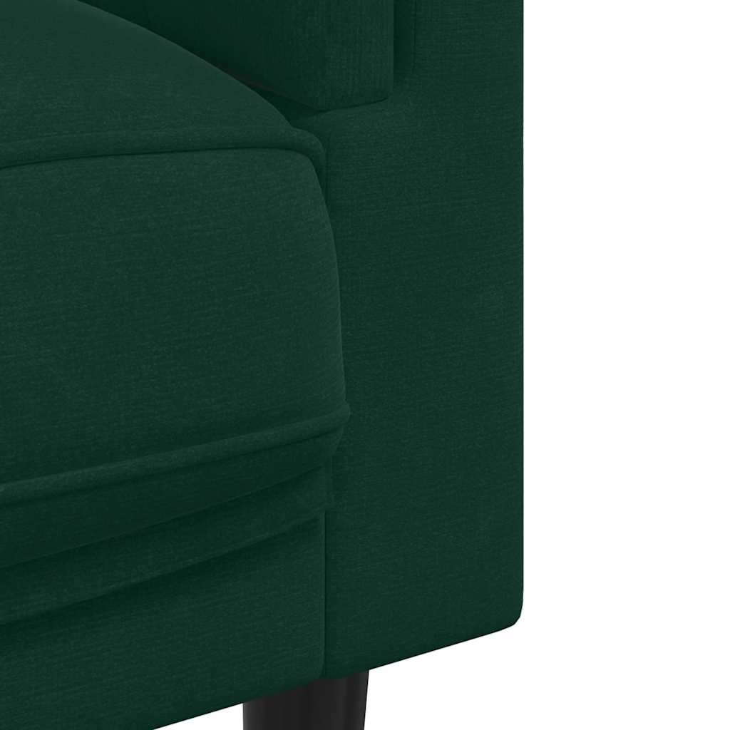 Sofa Set Dark Green Velvet (100% polyester), plywood, solid wood
