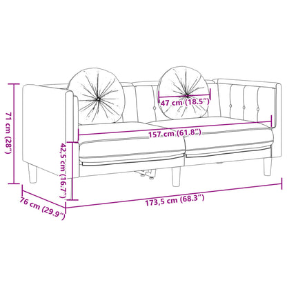 Sofa Set Brown Velvet, plywood, solid wood Large Seats Plenty