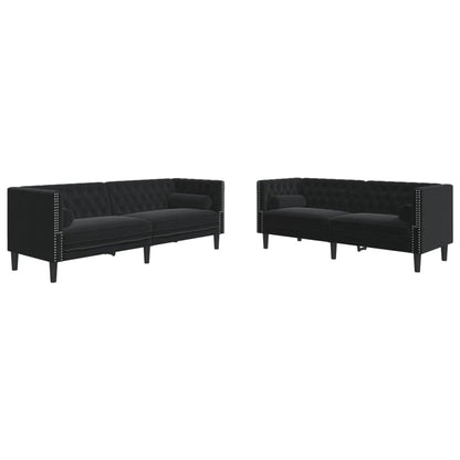 Chesterfield Sofa Set Black
