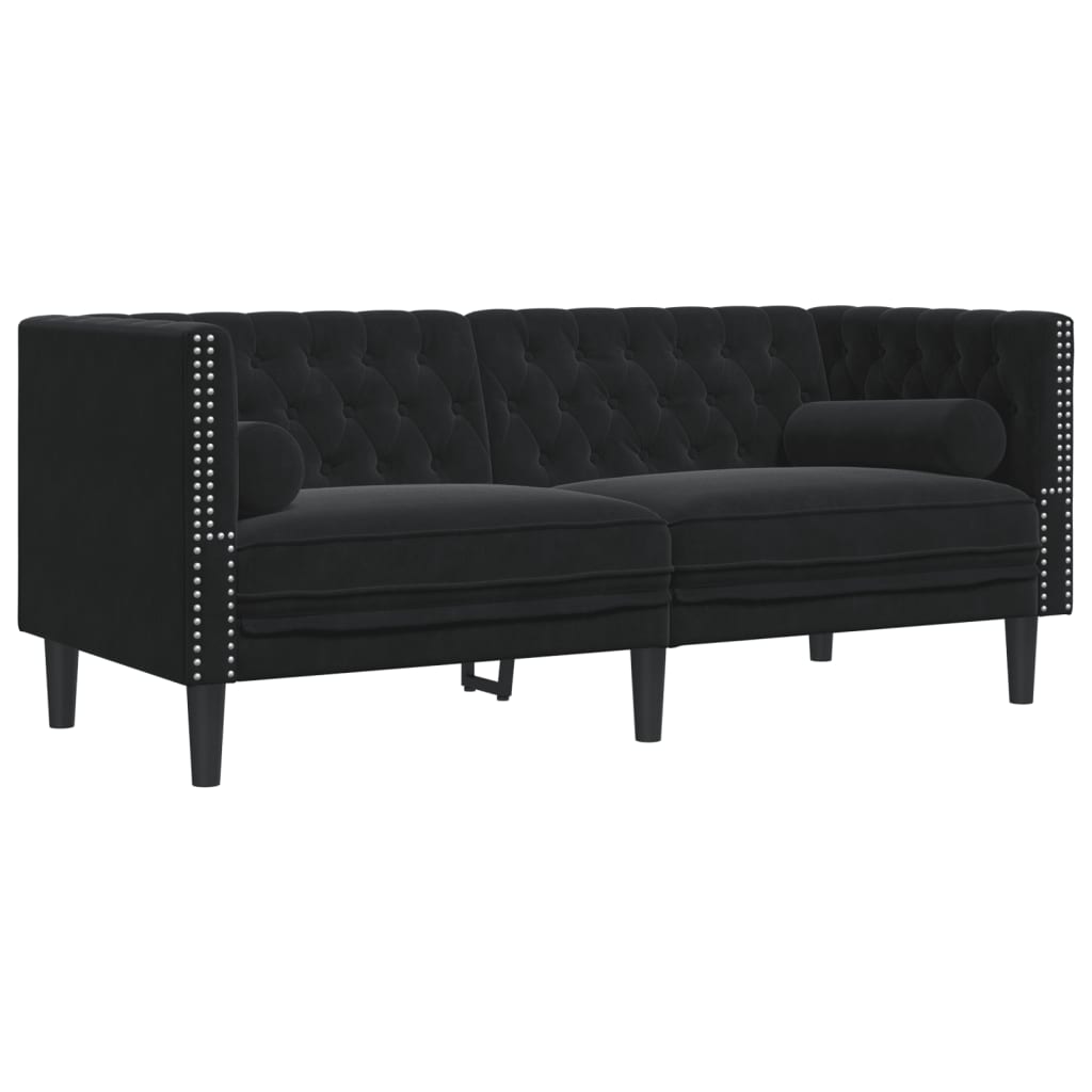 Chesterfield Sofa Set Black