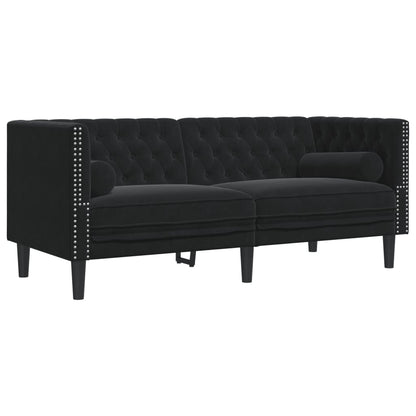 Chesterfield Sofa Set Black