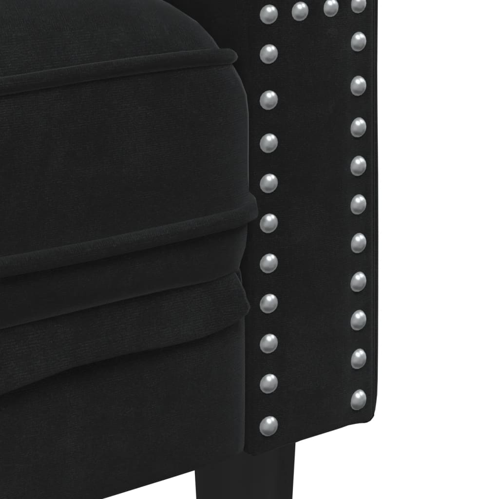 Chesterfield Sofa Set Black