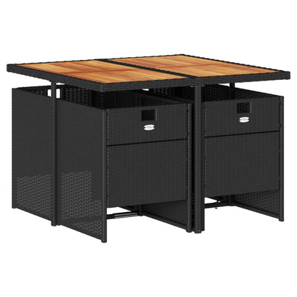 Garden Dining Set Black and cream