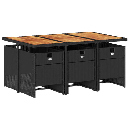 Garden Dining Set Black, Brown, Cream White