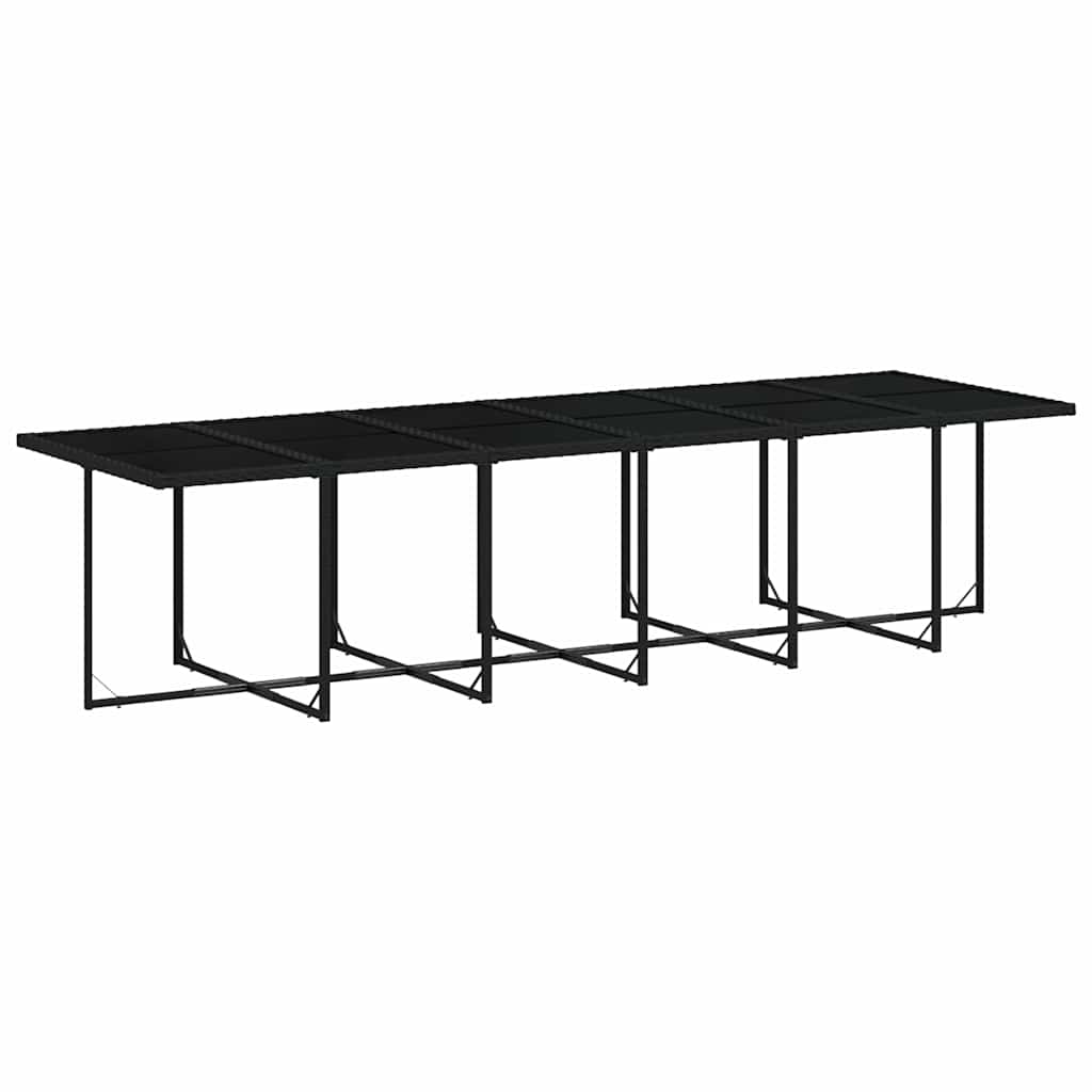 Garden Dining Set Black, Cream White