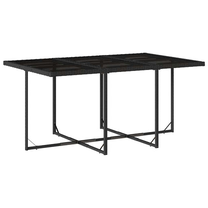 Garden Dining Set Black, Cream White
