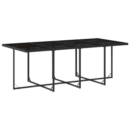 Garden Dining Set Black, Cream White
