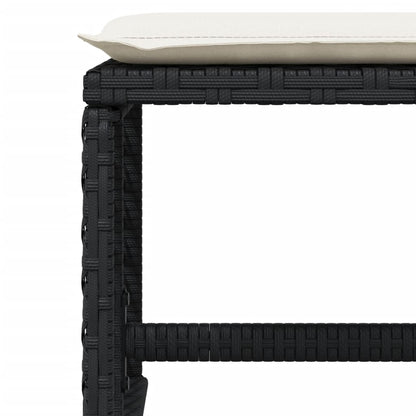 Garden Dining Set Black, Cream White