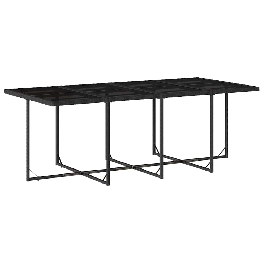 Garden Dining Set Black, Cream white
