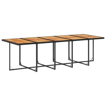 Garden Dining Set Black, Cream White