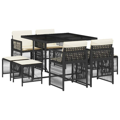 Garden Dining Set Black