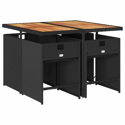 Garden Dining Set Black, Brown, Cream White