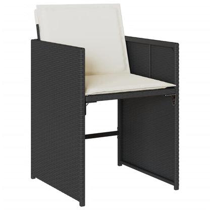 Garden Dining Set Black and brown